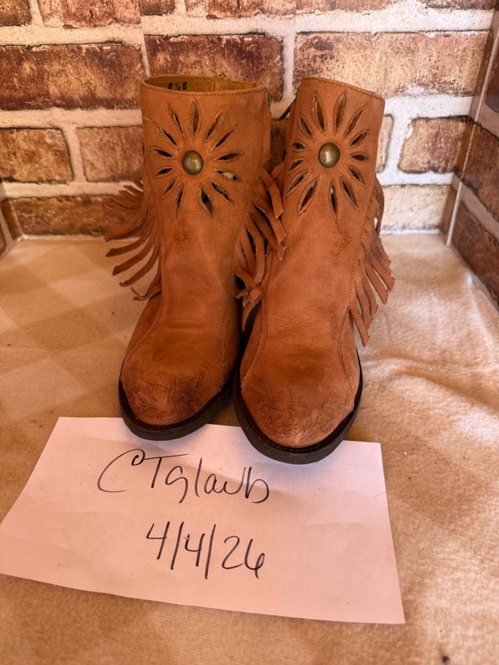Old Gringo Brown Fringed Ankle Boots